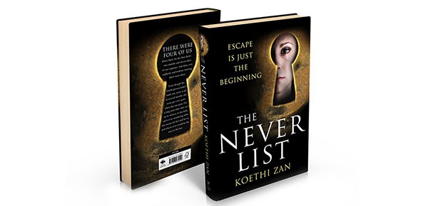 The Never List by author Koethi Zan book cover