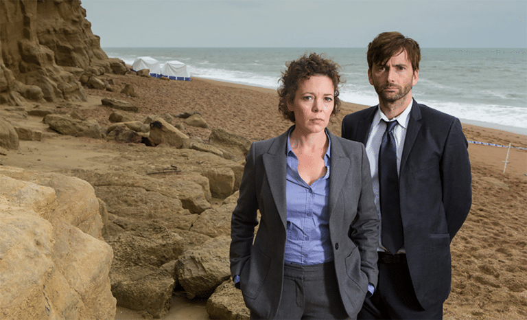 David Tennant and Olivia Colman star in Broadchurch series 1. Read our recap of the series here