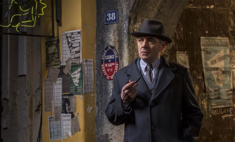 rowan atkinson stars as inspector maigret in itv's adaptation of georges simenon's inspector maigret books