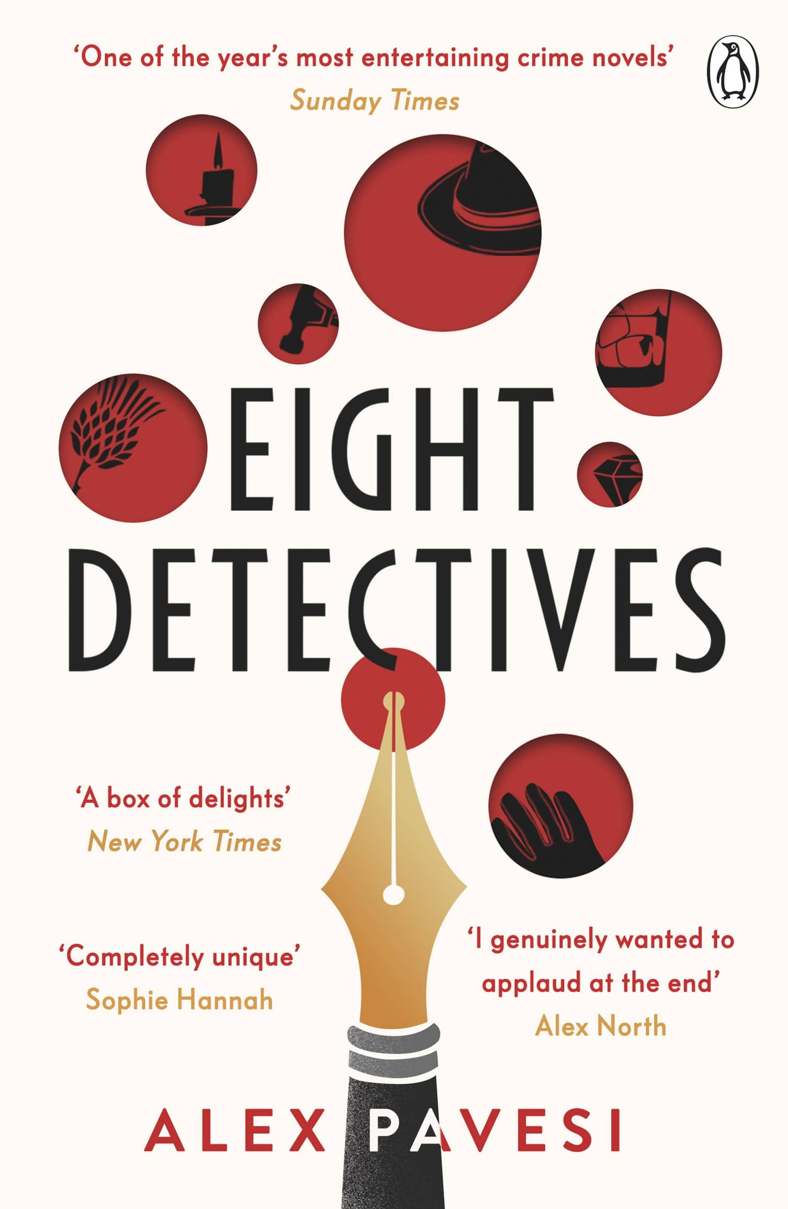 Book jacket of Eight Detectives by Alex Pavesi