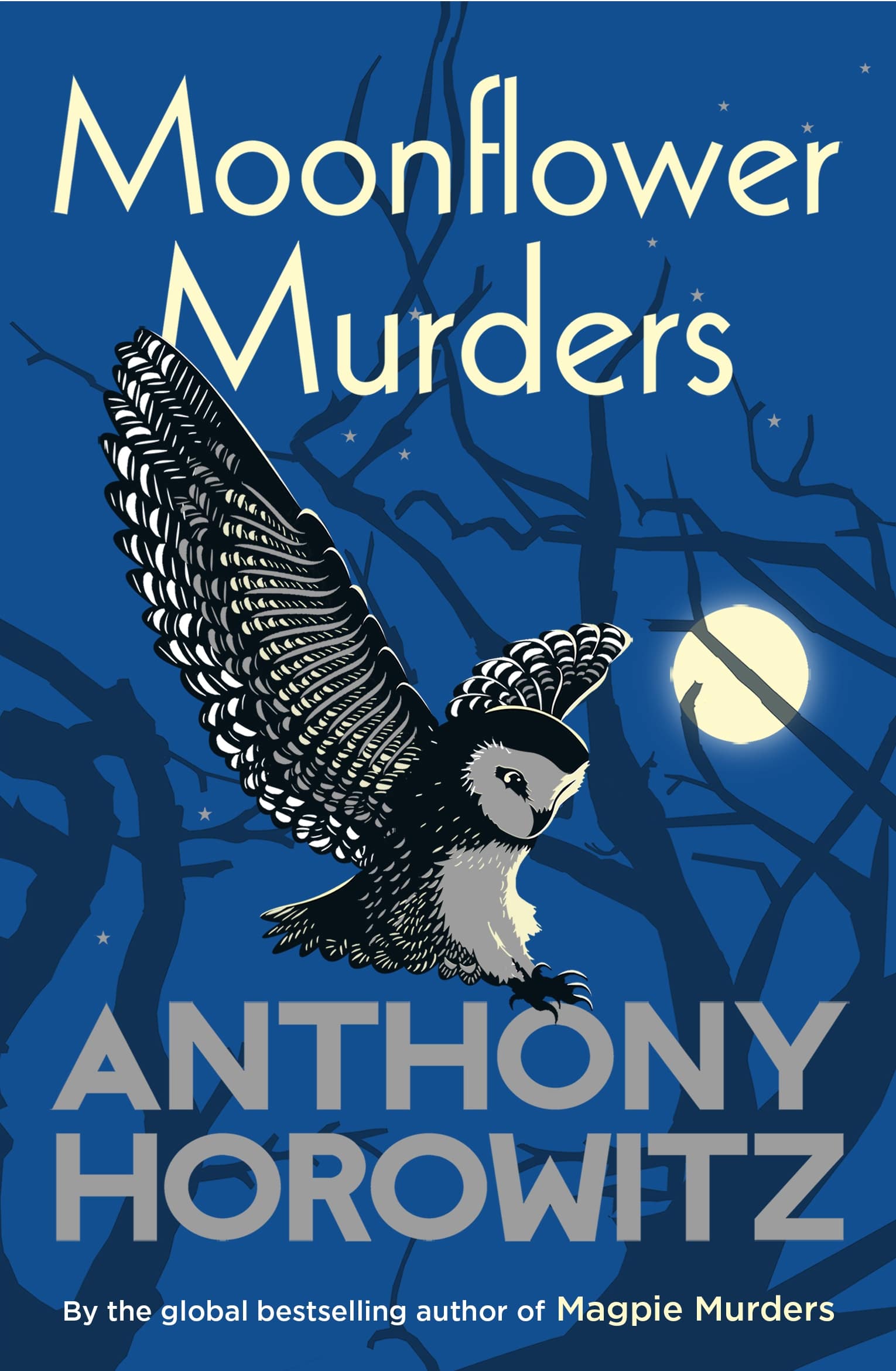 Book jacket of Moonflower Murders by Anthony Horowitz, one of the best books out this month