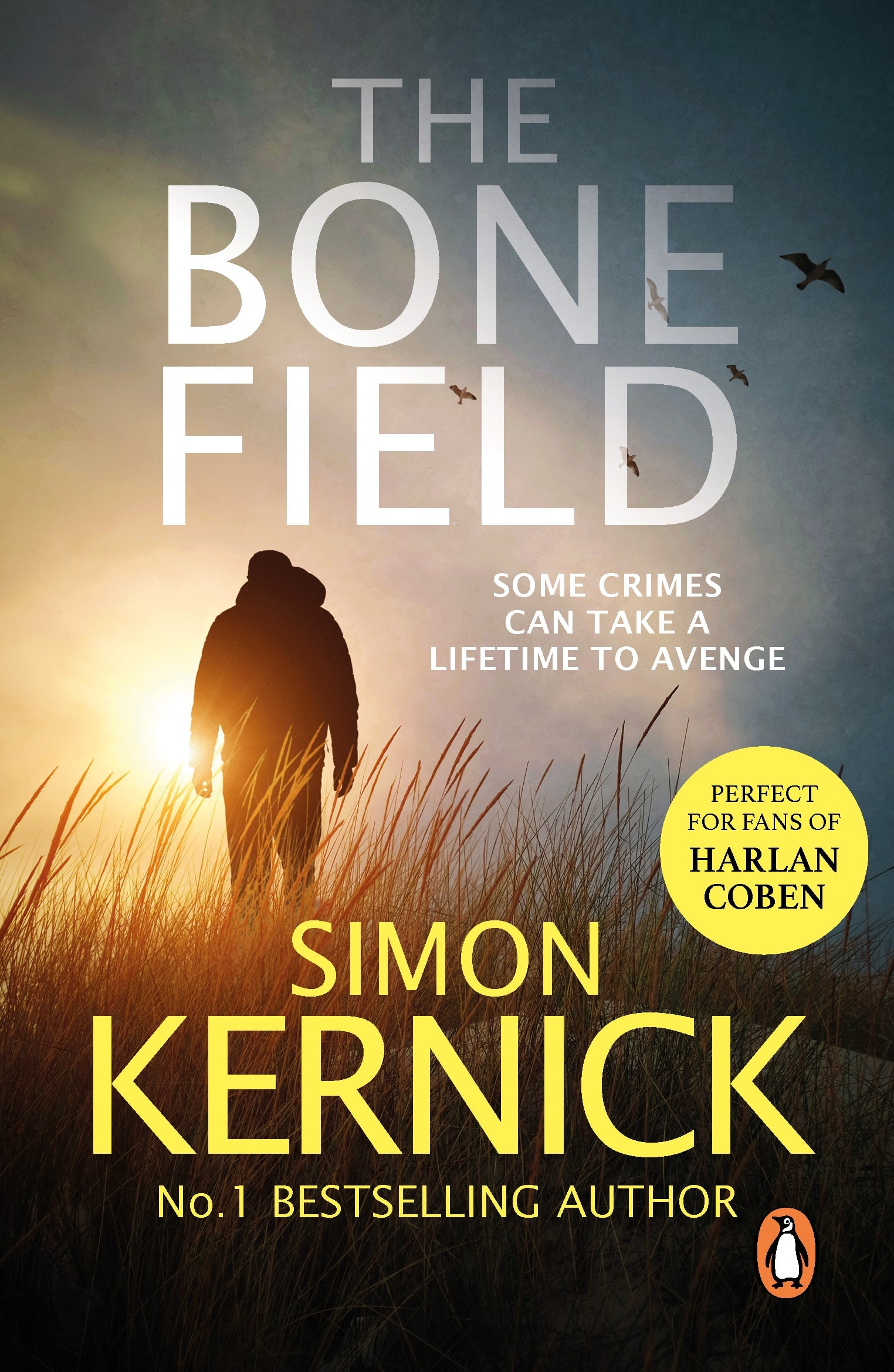 Book cover of The Bone Field by Simon Kernick