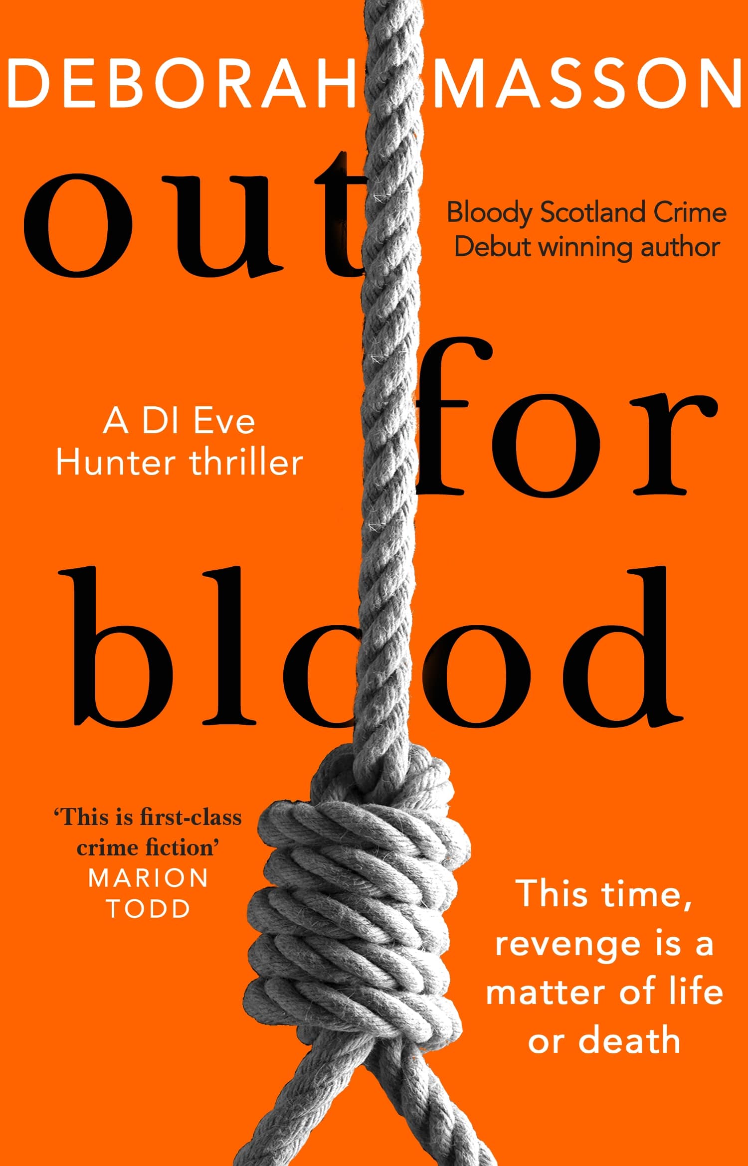 Out For Blood by Deborah Masson, one of the best books out this month