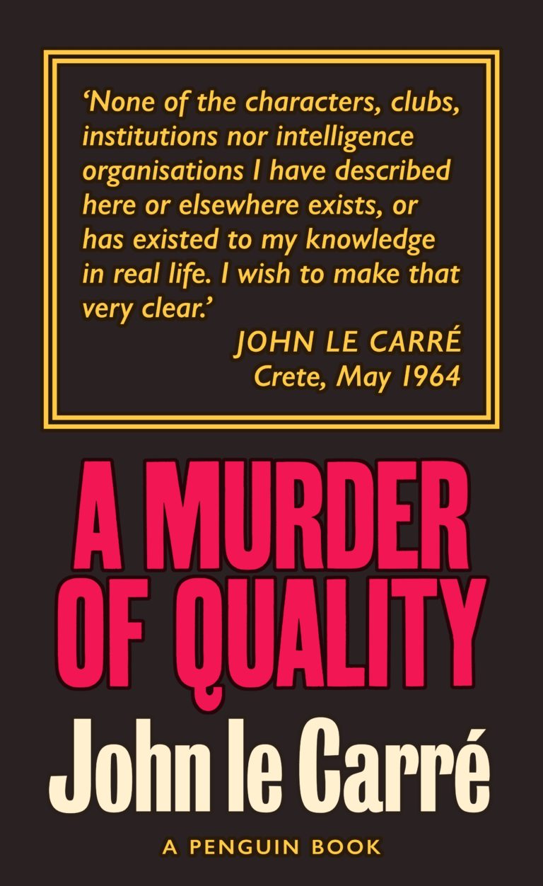 A Murder of Quality cover