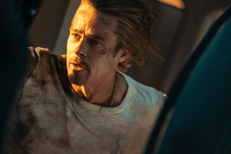 Photo of Brad Pitt as Ladybug in the new Bullet Train film trailer