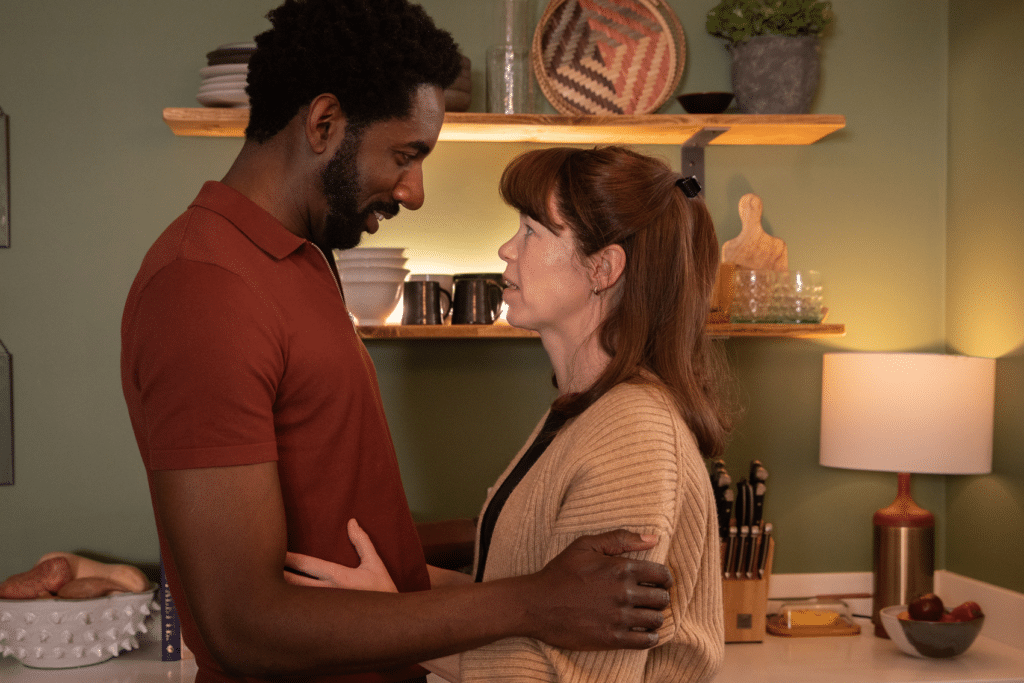 Anna Maxwell Martin and Rhashan Stone star in Hollington Drive episode 3