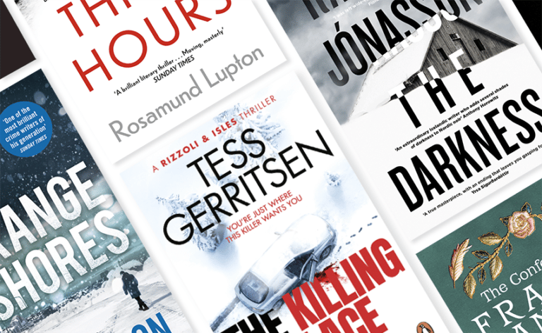 Image showing the best winter reads according to top crime authors, including The Killing Place by Tess Gerritsen, Strange Shores by Arnaldur Indridason, The Darkness by Ragnar Jonasson and Three Hours by Rosamund Lupton