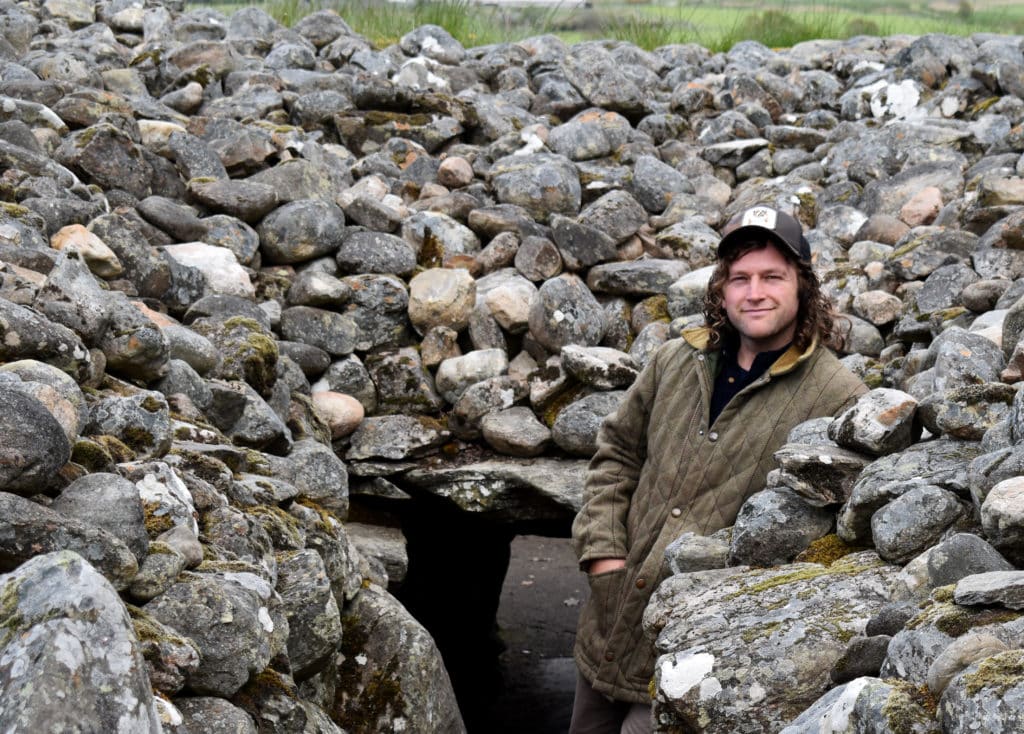 Photo of G R Halliday at Corrimony Cairn