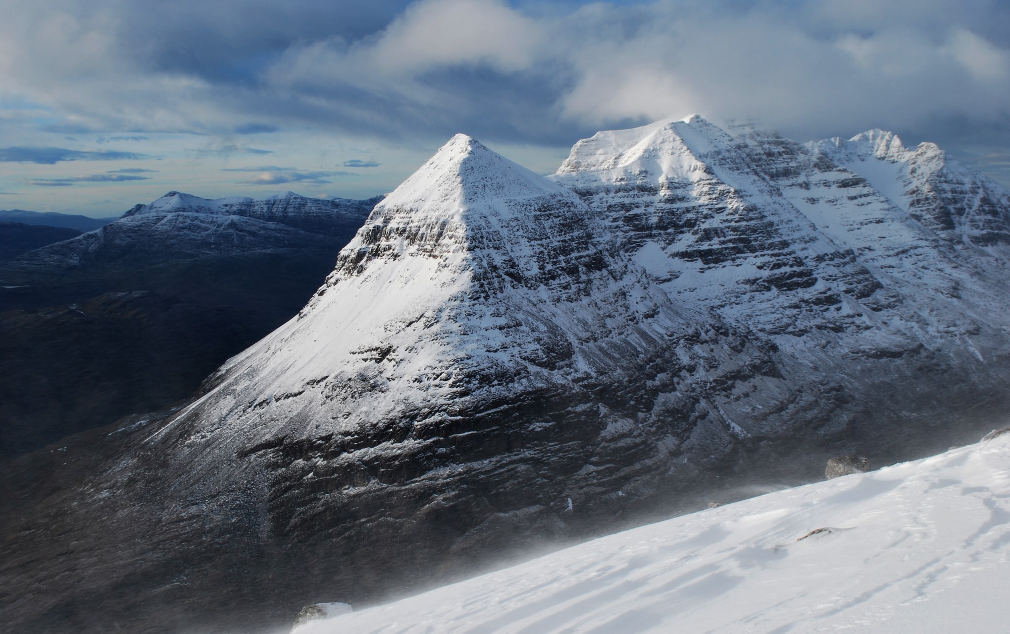 Photo of Torridon in the Scottish Highlands in winter