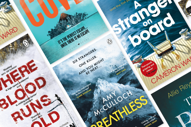 Image showing a selection of top books with adventurous locations, as picked by author Amy McCulloch