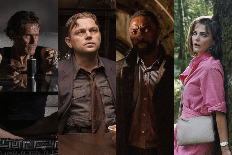 Stills from some of the most exciting new crime movies of 2023: Inside, Killers of the Flower Moon, Luther and Cocaine Bear