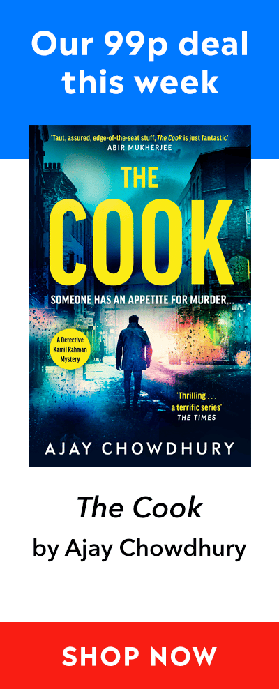 Advert for this week's 99p eBook deal, The Cook by Ajay Chowdhury. Click here for more information.