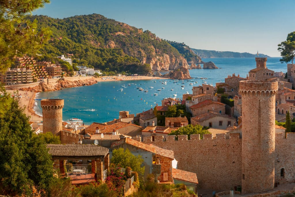 Spanish seaside town image