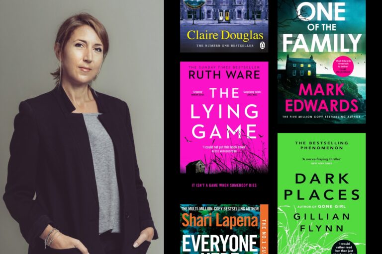 Image of author Lisa Jewell and five books that are similar to her works, including Dark Places, The Lying Game, Everyone Here is Lying, One of the Family and The New Neighbours