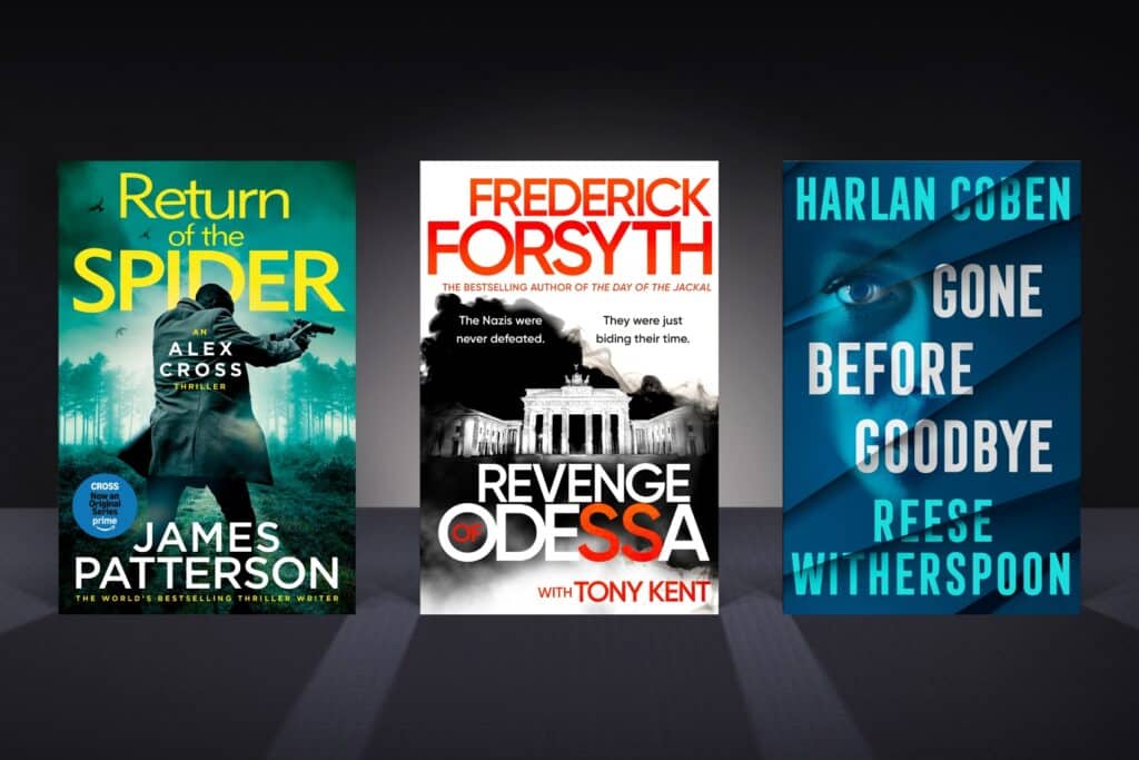 New crime books out in October 2025, including Return of the Spider, The Revenge of Odessa, and Gone Before Goodbye.