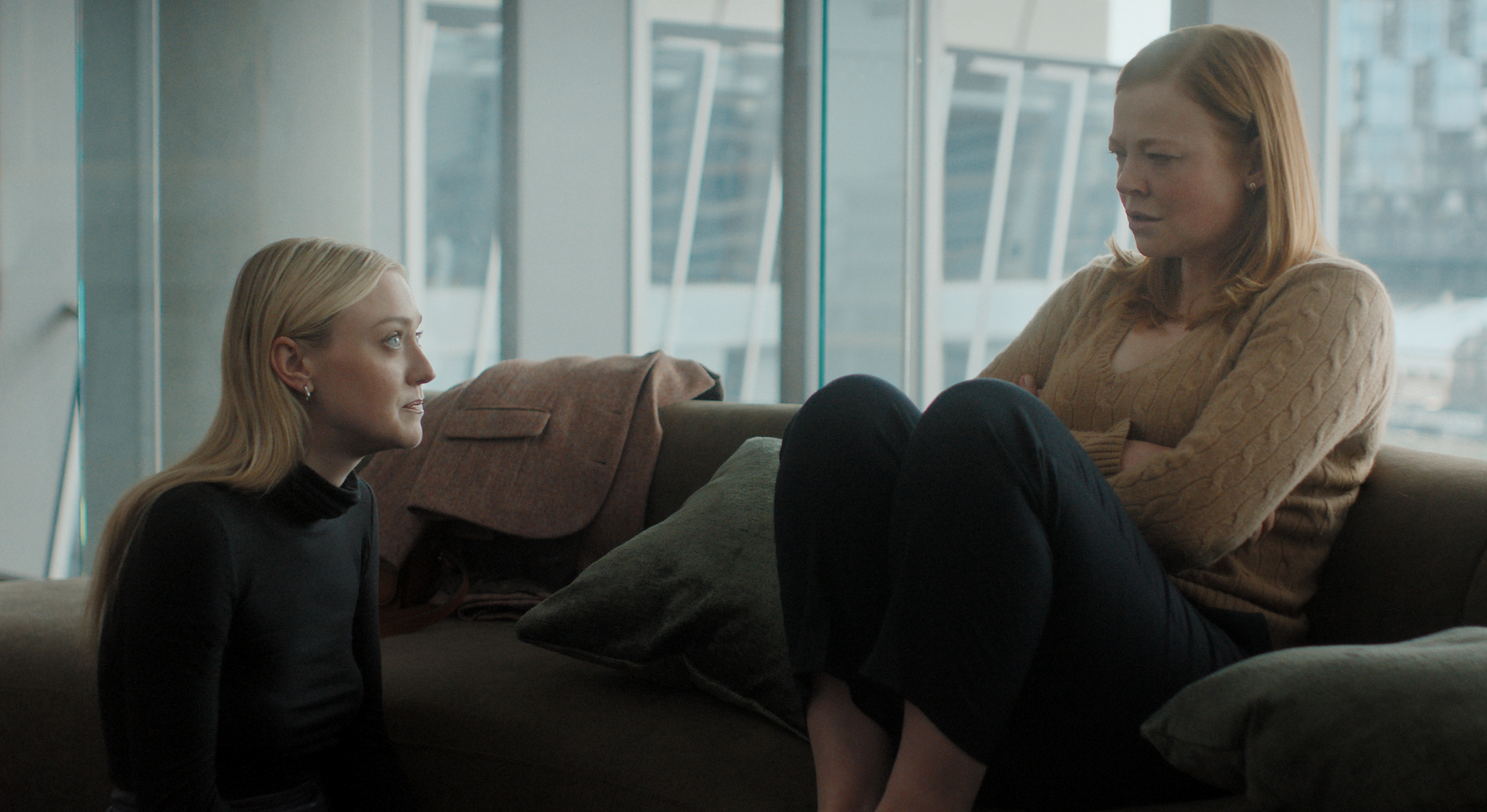 Sarah Snook (right) stars as Marissa Irvine in the new drama All Her Fault.
