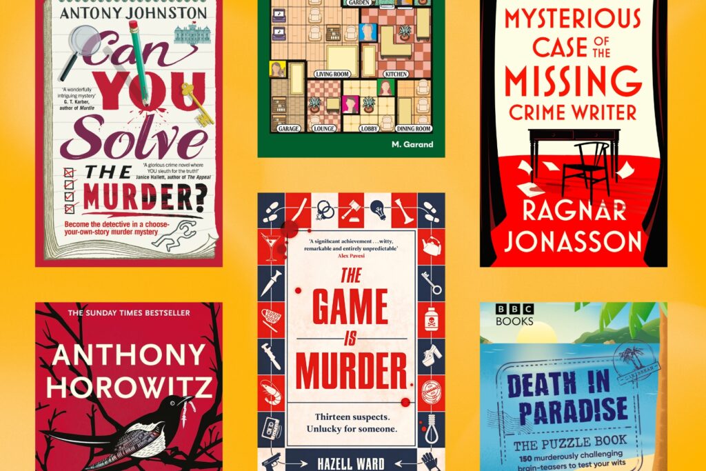 Interactive murder mysteries and puzzle books where you play detective, including Can You Solve the Murdle, Murdoku, Magpie Murders and The Game is Murder.