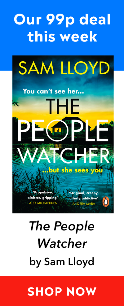 Advert for our 99p eBook deal of the week - The People Watcher by Sam Lloyd. Click here for more information.